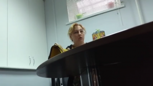 Виканя Кирильчук в офисе компании "ИммуноГен-Украина"