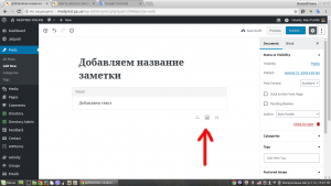 В редакторе "ГутенБерг". Готовы добавить изображение к тексту! / We are in the "Gutenberg" editor and ready to add an image to the text!